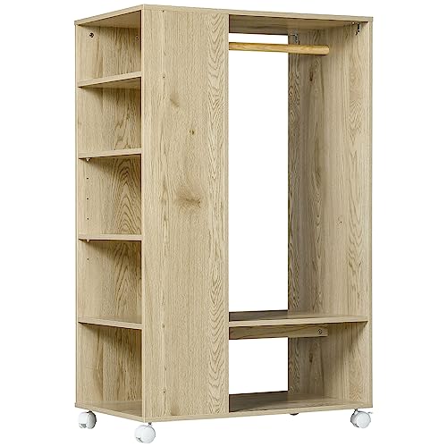 Homcom Niedriger Kleiderschrank Mit Kleiderstange