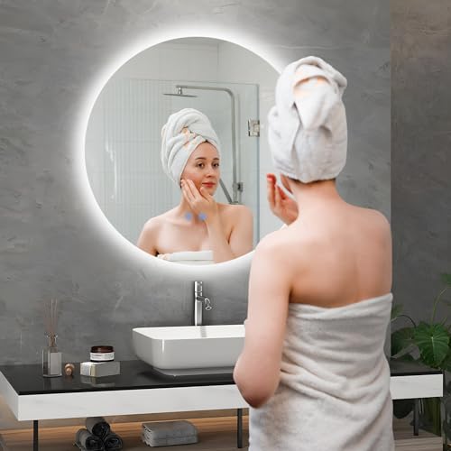 Slevoo Badspiegel Rund Mit Beleuchtung